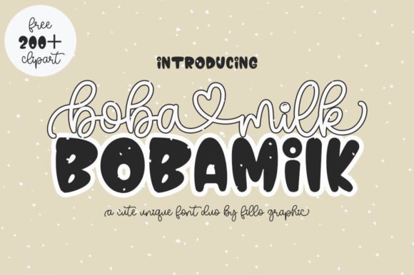 Boba Milk: A Chic Font Duo for Modern Creators