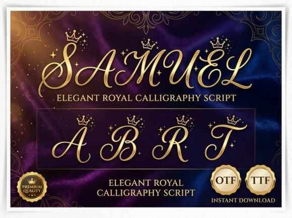 Crown Your Designs with Samuel: A Royal Calligraphy Script