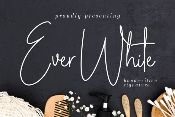 Ever White: The Elegant Monoline Script for Timeless Designs