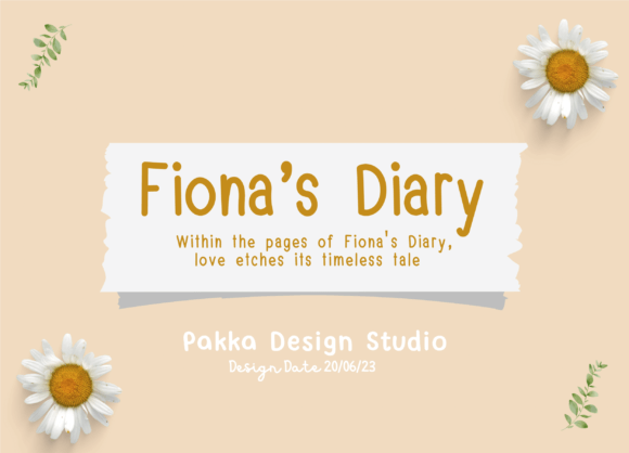 Fionas Diary: A Monoline Handwritten Font for Enchanting Branding