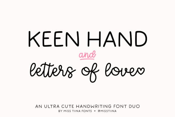Keen Hand, Letters of Love Duo: A Dynamic Font Pairing for Bold Designs