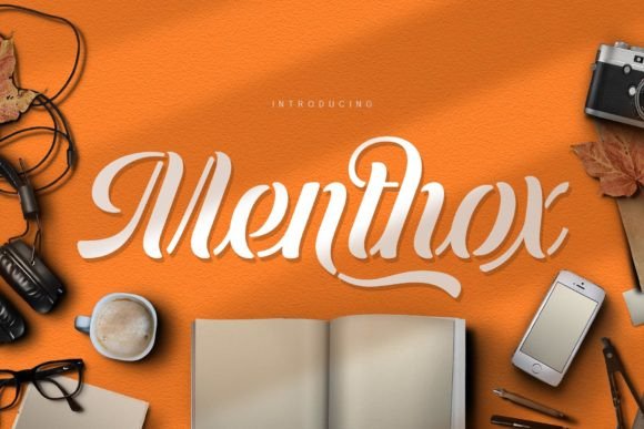 Menthox: A Script Typeface with Stencil Edge