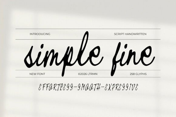 Simple Fine: A Script Font for Modern, Personal Design