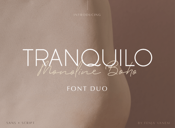 Tranquilo Monoline Boho: Minimalist Luxury for Modern Brands