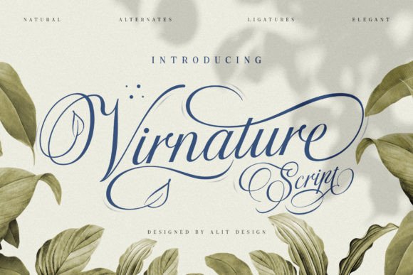 Virnature: Where Elegant Script Meets Organic Charm